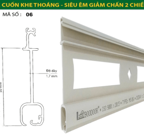 Cửa Cuốn Nan Nhôm BooDoor 06 – Khe Thoáng, Siêu Êm