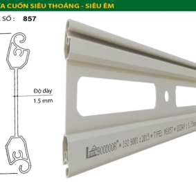 Cửa Cuốn Nan Nhôm BooDoor 857 – Khe Thoáng, Siêu Êm
